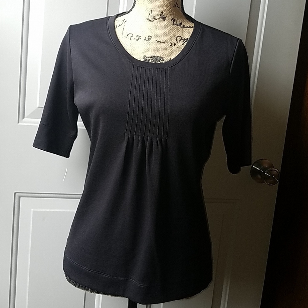 SOLD LLBean black short sleeve shirt